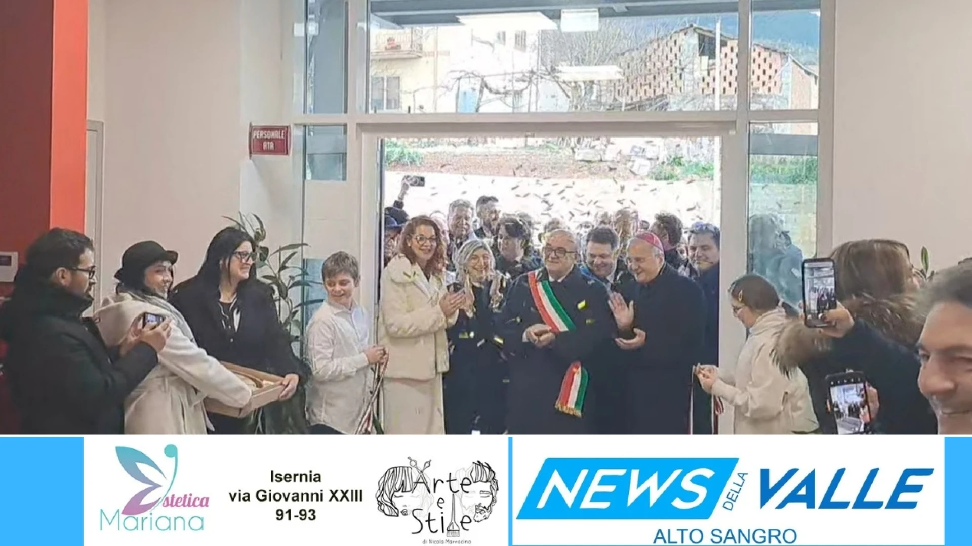 Montaquila: inaugurata questa mattina la nuova scuola in localita' Masserie La Corte. Cerimonia in grande stile voluta dall'Amministrazione guidata dal sindaco Marciano Ricci.